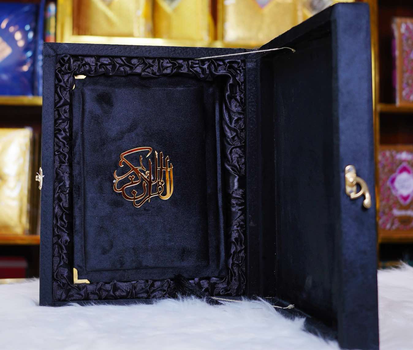 Quran Pak Velvet And Acrylic Rehal Box