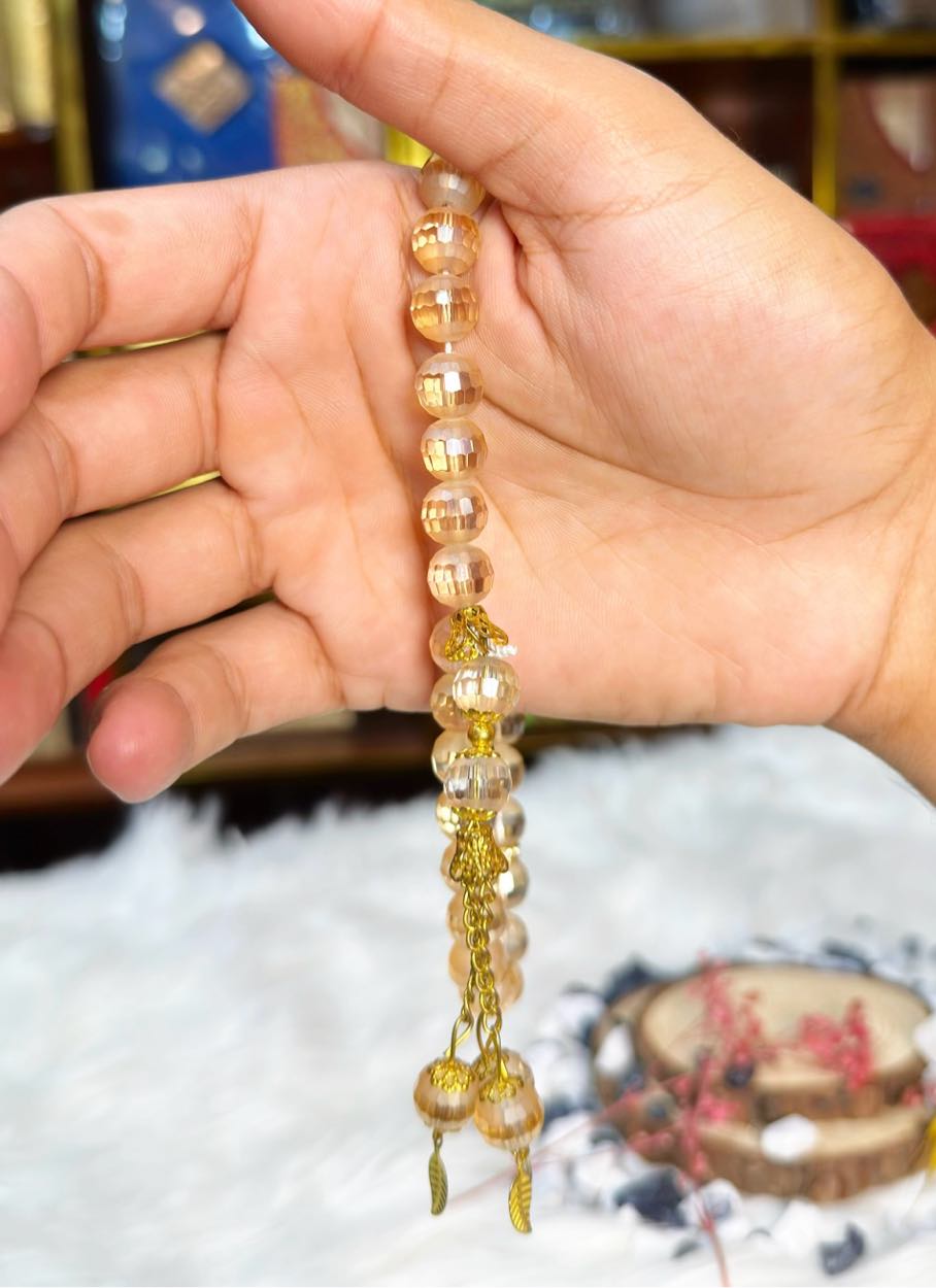 Orange Premium Tasbeeh crystal