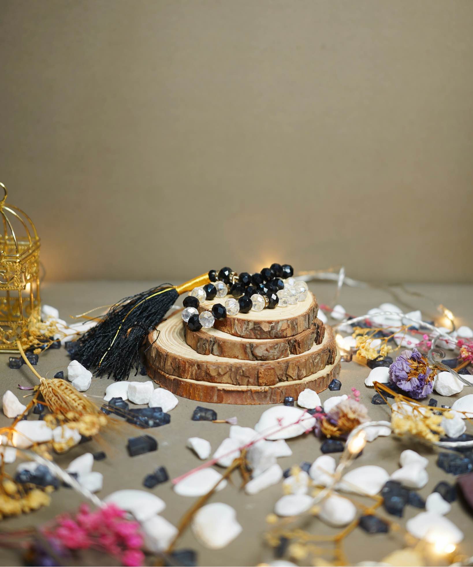 33 beads Black & White Tasbih