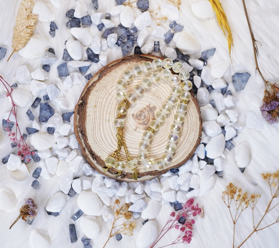 White Premium Tasbeeh crystal